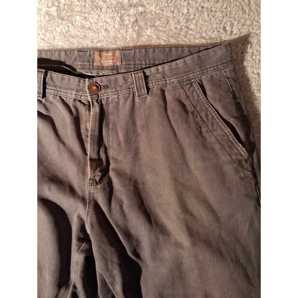 Vintage Washed Canvas Pants Men's Casual Chino Style Trousers, outdoors, snow - Picture 2 of 9